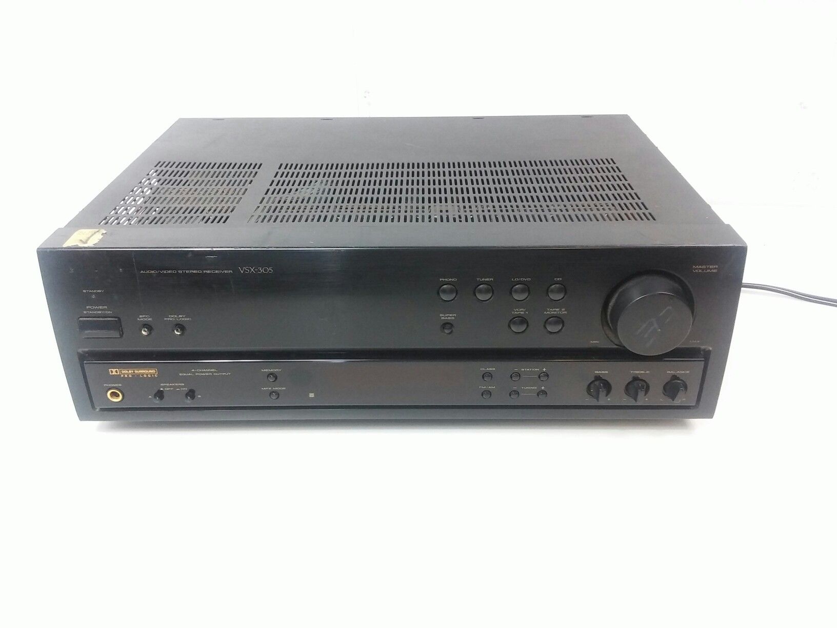 PIONEER VSX-305 AM/FM VCR CD TAPE DVD PHONO STEREO RECEIVER AUDIO 60 WATT