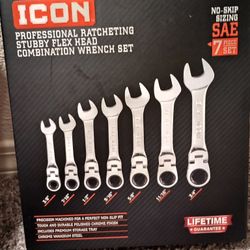 7p  sae Stubby Flex Head Wrenches