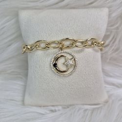 Beautiful Moon Bracelet Excellent Quality 14K Gold Laminated Non Tarnish 35$
