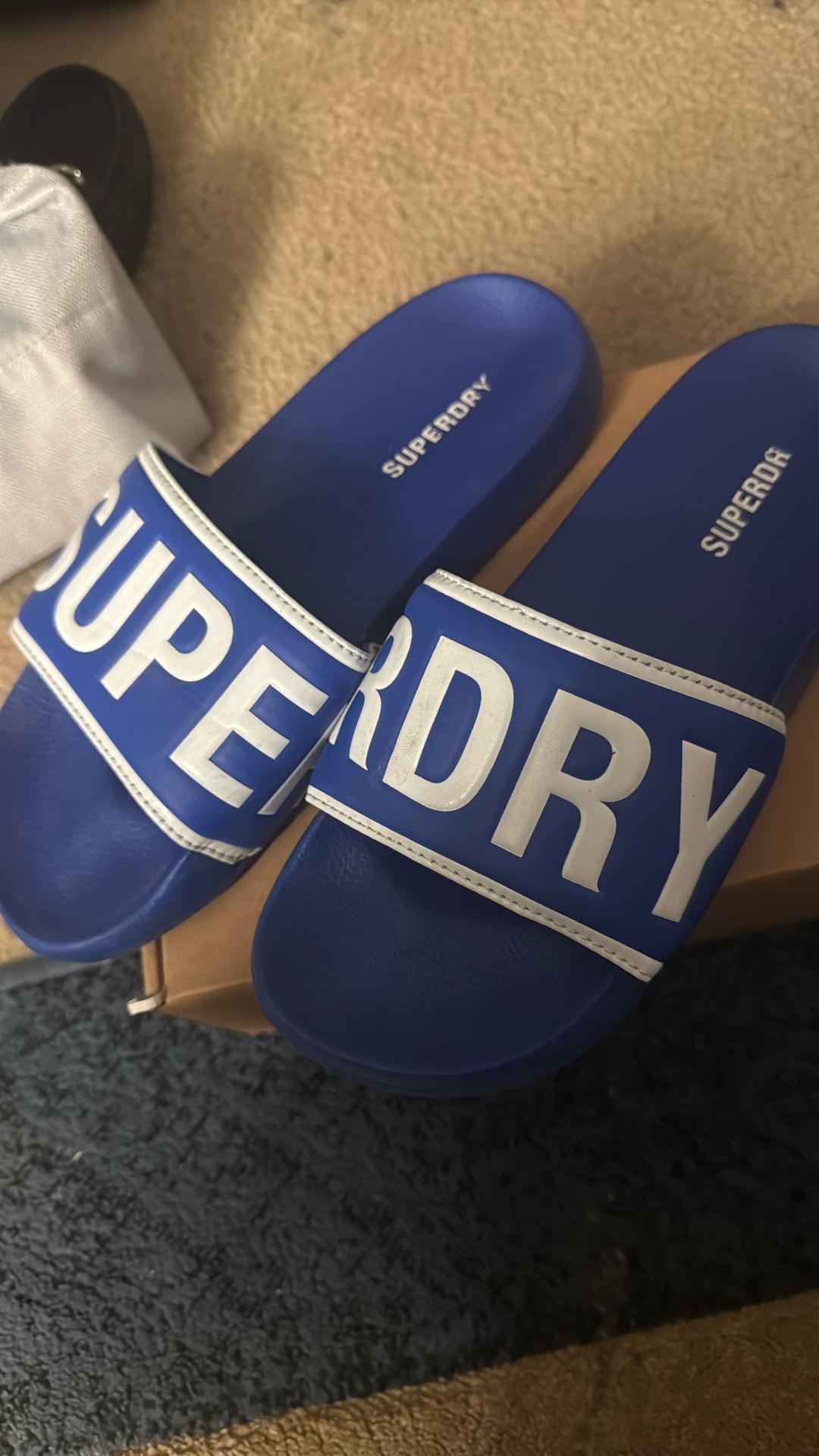 Blue SUPERDRY Slides - small