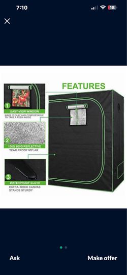 Hydroponic Grow Tent with Observation Window and Floor Tray Plant Growing  2'x4'   85 $40