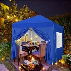 8x8 Pop Up Canopy with 4 Removable Sidewalls