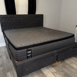 King Size Mattress, And Headboard And Frame