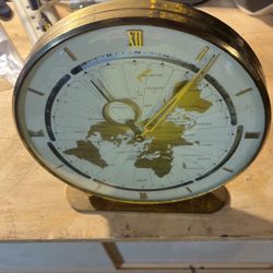 Kundo Brass 1960s Wind Up Clock