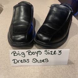 Boys 3y Black Dress Shoes