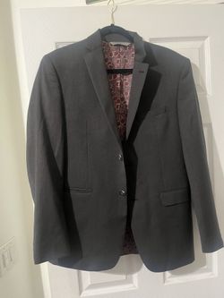 Perry Ellis Charcoal Men’s Suit Blazer 40R 100% Wool