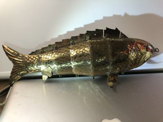 Mid Century Articulated  Brass Fish