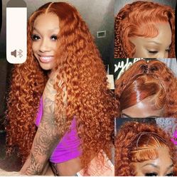 Lace Front Wig Ginger Color