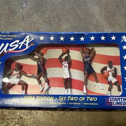 1996 USA Olympic Dream Team Edition Sets 2 Basketball Starting Lineup