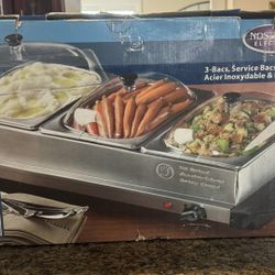 3-bacs Service Buffet Tray 