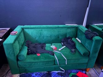 Green suede Sofa