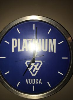 Wall clock platinum vodka