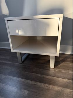 White Bedside Table