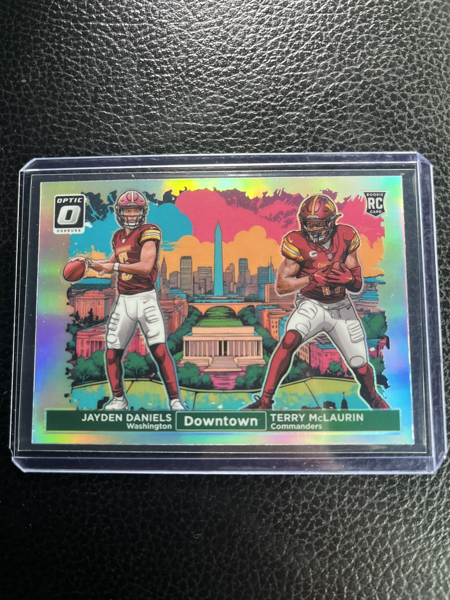 Jayden Daniels Rookie Terry Mclaurin Donruss Optic Downtown Duo