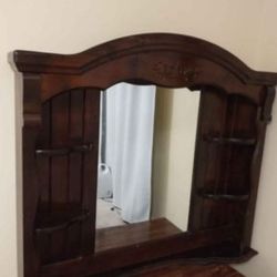 Dresser Mirror shelf wood