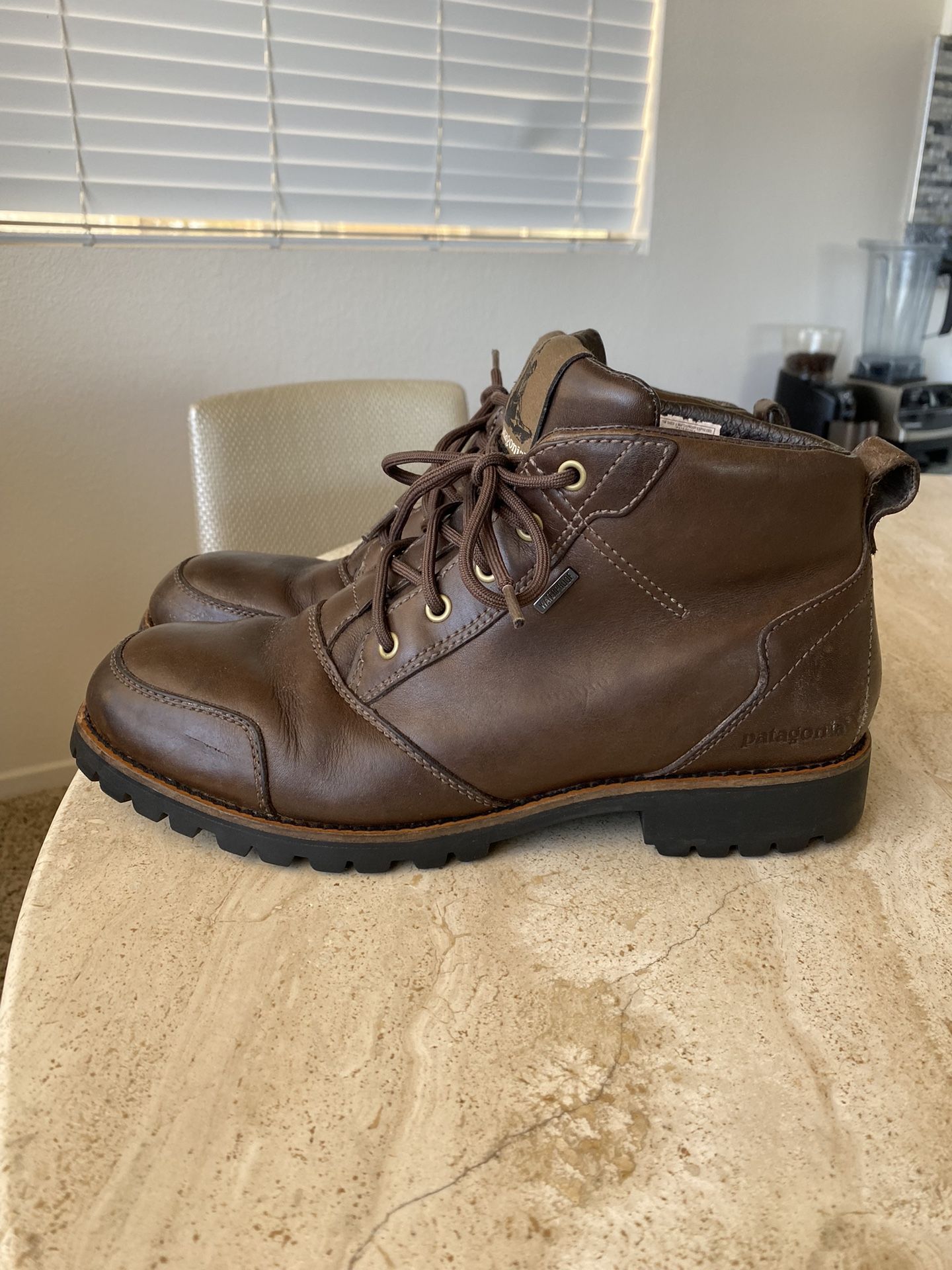 Patagonia Tin Shed 6” Waterproof/Espresso Leather Work Boots Mens Size 10.5 US