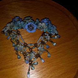 Vintage Women's P I N Made With Assorted Shells And Beads