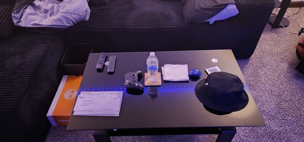 Black Glass Coffee Table With End Tables