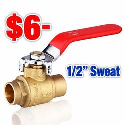 Ball Valve 1/2" Sweat