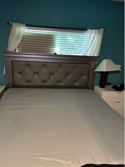 Bed frame with mattress