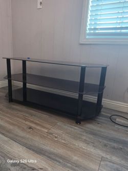 TV Stand 45" Glass black