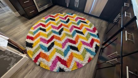 Savafieh kids shag round rug