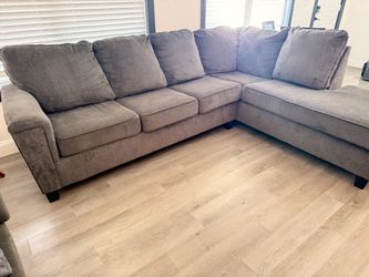Gray Fabric Sectional Sofa