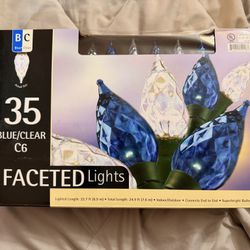 New Blue & Clear Faceted Lights