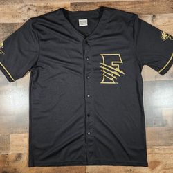 Fresno Grizzlies Chukchansi Gold Casino Men's Baseball Jersey XL Black Gold #19
