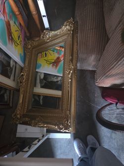 Ornate Gold Baroque Wall Mirror