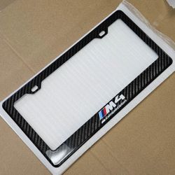 BRAND NEW BMW M4 M COMPETITION 100% Real Carbon Fiber License Plate Frame Tag Cover Original 3K 