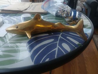 brass shark large vintage