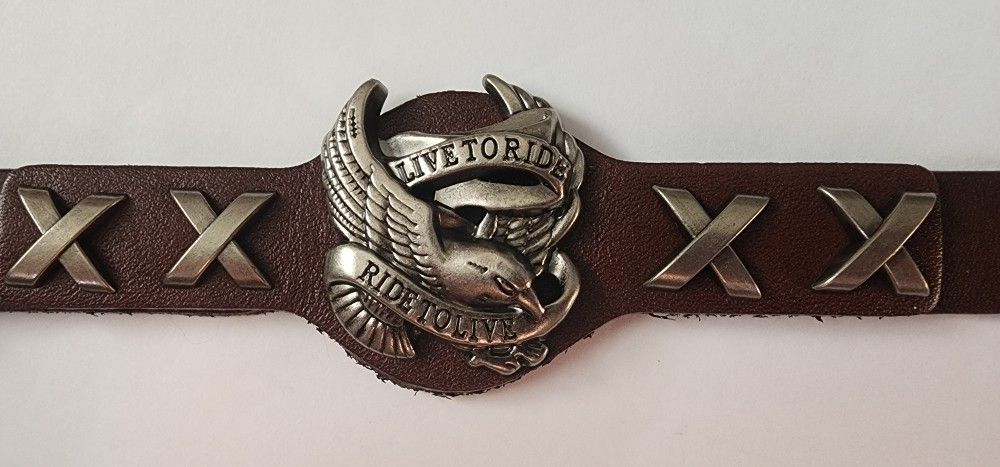 New Harley Davidson biker eagle Live to ride adjustable bracelet choose Color SHIPPING AVAILABLE