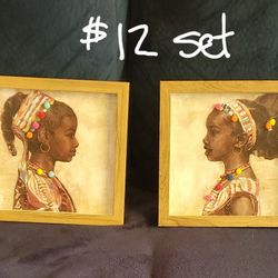 Wooden Framed Canvas Artwork Set 
