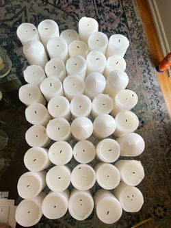 4 inch White Pillar Candles
