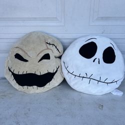 20" disney nightmare before christmas oogie boogie & jack plush pillows