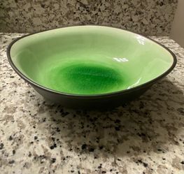 Green Crackle Glaze Ceramic Bowl