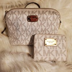 Authentic Michael kors crossbody and wallet 