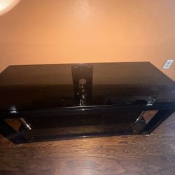 Tv Stand Glass Black  