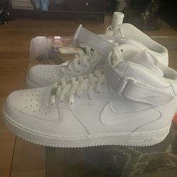 White Nike Air  High Top Sneakers For Sale. Brand New