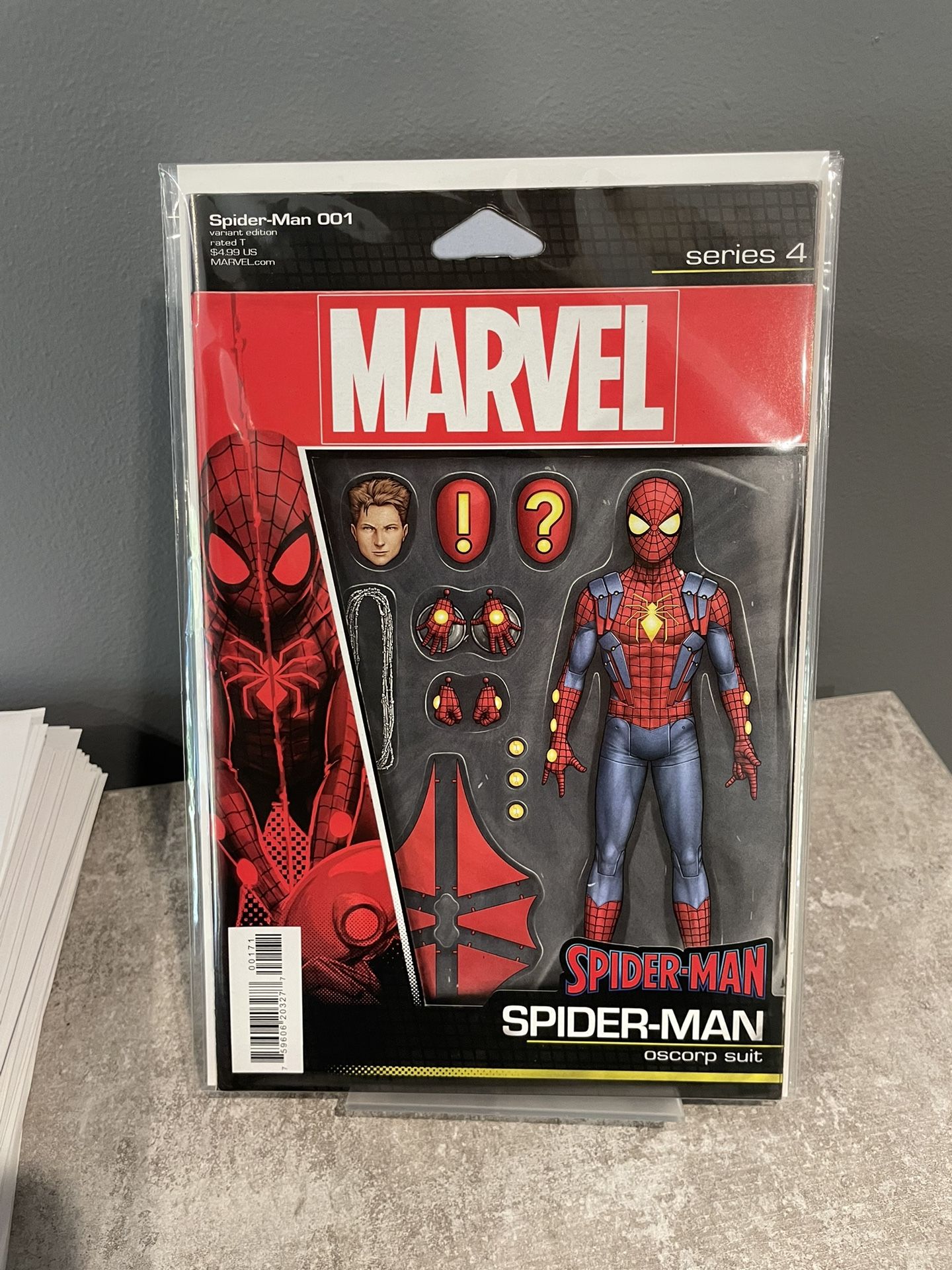 Spider-Man #1 (Marvel Comics, 2022) Action Figure Variant Cover