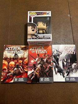 Attack on Titan Manga (Vol 31-33) + Eren Yeager Funko Pop