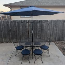 Wrought Iron 9-Piece Outdoor Patio Furniture Set 