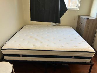 King mattress with frame