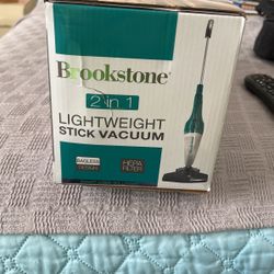 Brookstone 2 in 1 Lightweight Stick Vaccum Hepa Filter Bagless Handheld