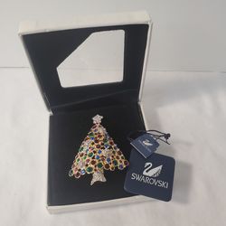 Swarovski Christmas Tree Pin Brooch 