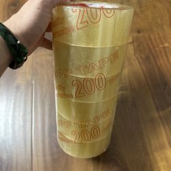 Heavy Duty Clear Packaging Tape for Shipping 6 Big Roll 200 Yard Per Roll Total 1200 Yard New condition  