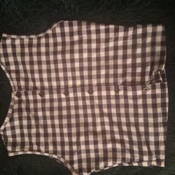 Gingham Button Crop Top 