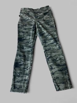 Rock & Republic Camo Print Skinny Pants with Raw Hem
