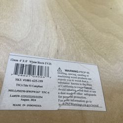 3 Sheets Of White Birch Plywood 